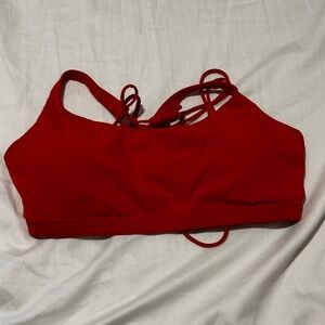 Red Women's sports bra